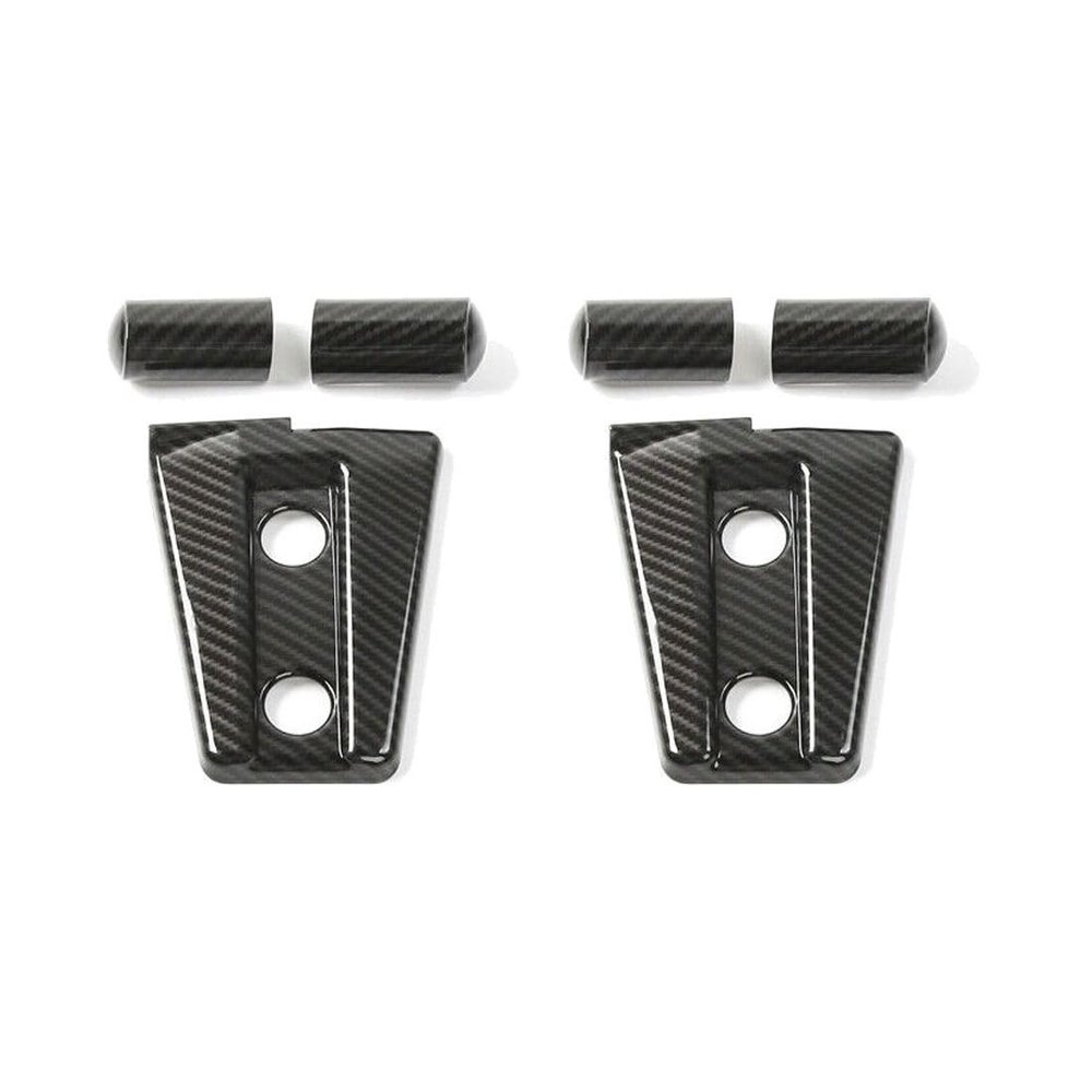 HBZGOXWK Carbon Fiber Exterior Hood Hinge Cover Trim Accessories 07+ Left Right for Jeep for Wrangler 2007-2017 for Wrangler JK 2018 CFEHHCTAFJWJ0