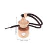 CVUTOVO Cute Wooden Car Air Diffuser Refillable Rearview Mirror Charm Unique Hanging Decor for Vehicles Portable Pendant for Women view 2