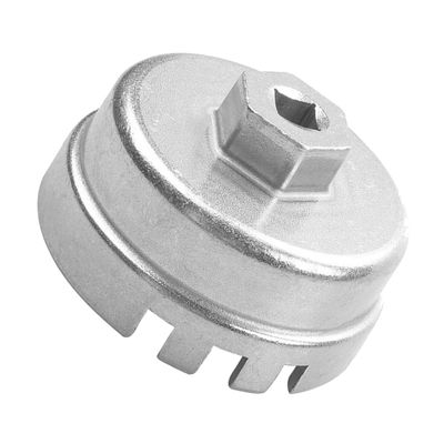Amosfun Professional Aluminum Alloy Oil Filter Wrench for Automotive Use Durable Silver Anodized Finish Compatible with Various Oil Filter Housings Essential Tool for Efficient Oil