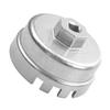 Amosfun Professional Aluminum Alloy Oil Filter Wrench for Automotive Use Durable Silver Anodized Finish Compatible with Various Oil Filter Housings Essential Tool for Efficient Oil view 1