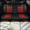 NCNXNN Car Seat Covers for Honda Ridgeline 2010-2026,Leather Waterproof Anti-Slip Four Seasons Universal Seat Cover,Protector Comfort Car Seat Cover with Airbag(Black&Red,5 with Pillows) view 3