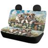 Allhaitong Car Seat Cover Set Cute Pugs Flowers Print Universal Soft Durable Bucket Seats Protector Decorative Auto Interior Accessory Fit Most Cars Truck SUV Van view 2
