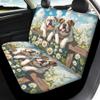 Allhaitong Car Seat Cover Set Cute Pugs Flowers Print Universal Soft Durable Bucket Seats Protector Decorative Auto Interior Accessory Fit Most Cars Truck SUV Van view 4
