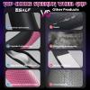 Soft Leather Steering Wheel Cover with Breathable Design and Anti-Slip Grip, Fully Compatible with Tesla, Toyota, Honda, Nissan 14.5-15.2 inch Round Steering WheelSedans and SUVs view 2