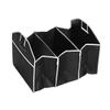 Amosfun Car Storage Box Nonwoven Car Trunk Organizer Bag Portable Car Container for Groceries Emergency Gear and More Black with Style Handle for All Vehicles view 1