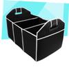 Amosfun Car Storage Box Nonwoven Car Trunk Organizer Bag Portable Car Container for Groceries Emergency Gear and More Black with Style Handle for All Vehicles view 2