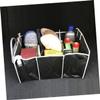 Amosfun Car Storage Box Nonwoven Car Trunk Organizer Bag Portable Car Container for Groceries Emergency Gear and More Black with Style Handle for All Vehicles view 3