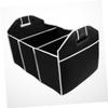 Amosfun Car Storage Box Nonwoven Car Trunk Organizer Bag Portable Car Container for Groceries Emergency Gear and More Black with Style Handle for All Vehicles view 4