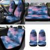 gearider Galaxy Sky Car Accessories Set Auto Seat Cover Steering Wheel Cover Seatbelt Pad Trash Can Armrest Cover Pad Cup Holders Rearview Mirror Cover Handbrake Cover Set, 14 Pack, Pink Blue view 2