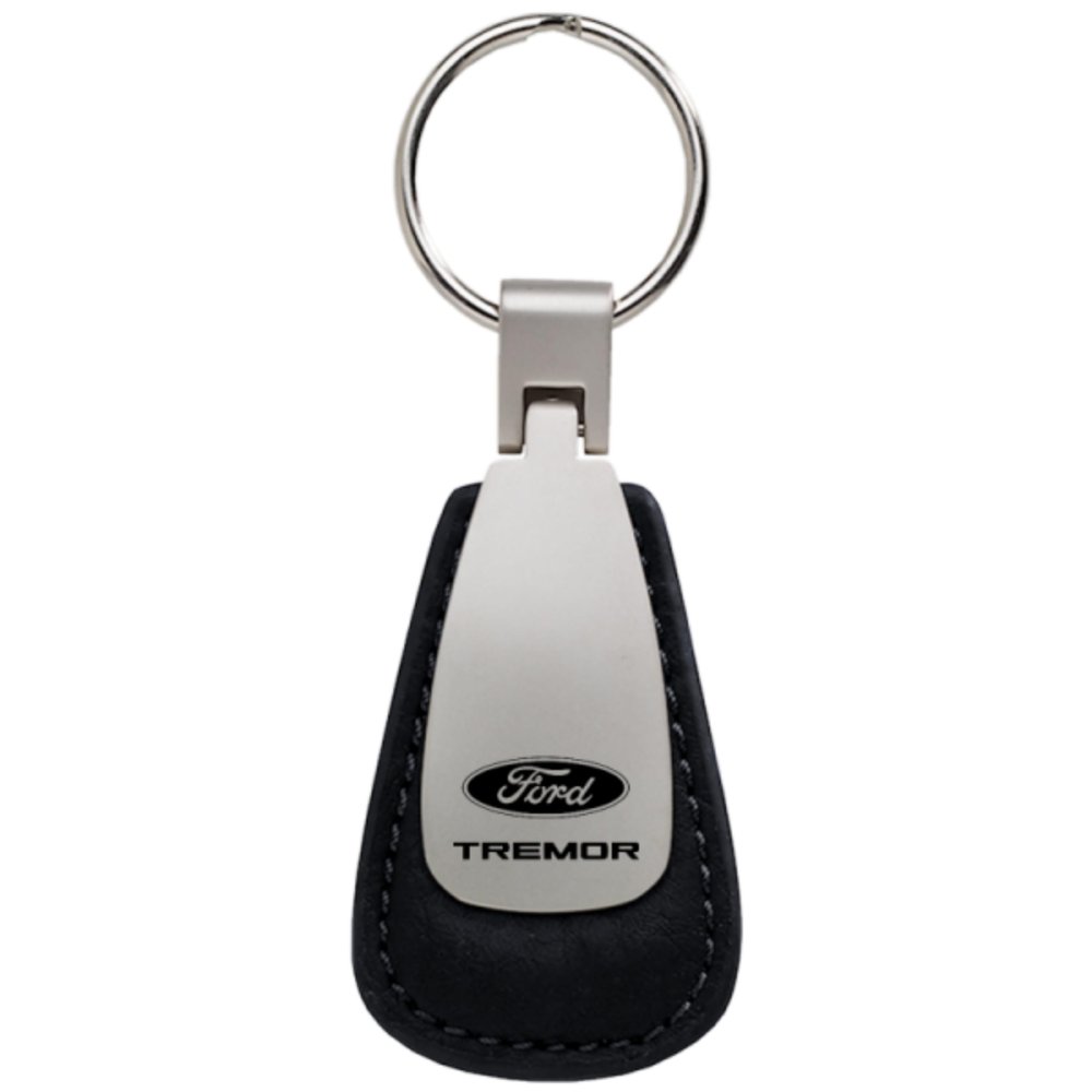 AU-TOMOTIVE GOLD, INC. Officially Licensed Leather Teardrop Keychain for Ford Tremor (Black)