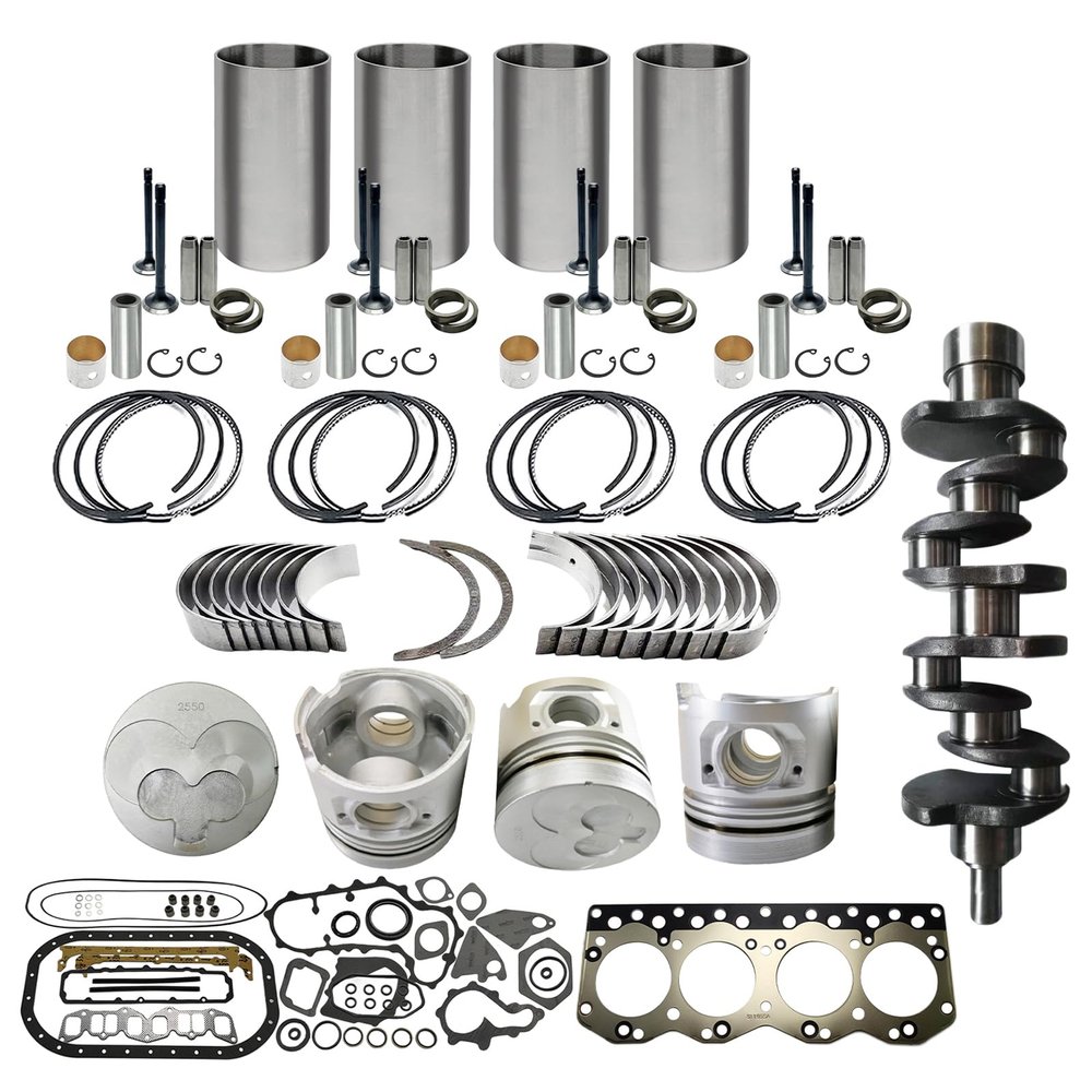 Giuqa C240 Overhaul Rebuild Kit + Crankshaft For Isuzu C240 Engine TCM For HYSTER H25-35XL H40-60XL Forklift 3 GroovePiston Height 84.5mm 8-94326-225-0 8-97176-864-0