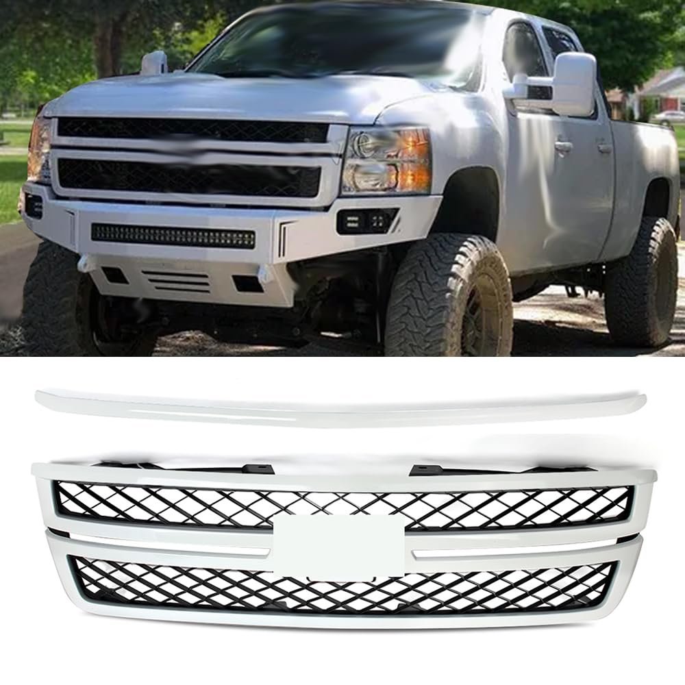 MIC Front Grille & Hood Molding Trim for 2011-2014 Silverado 2500HD 3500HD
