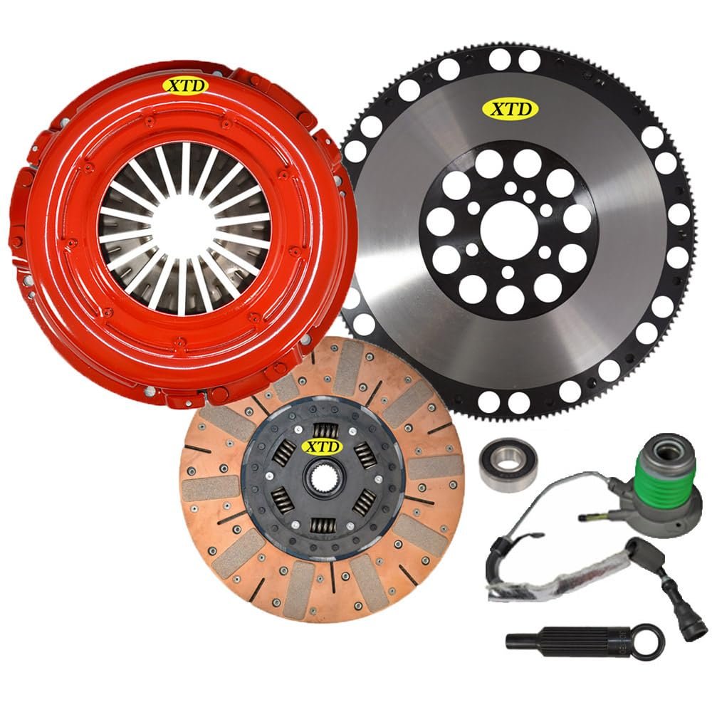 AMC Dual Friction Clutch Kit + Slave Cylinder & Flywheel Kit Compatible with 2005-2013 Chevy Corvette, Grand Sport, Z06, 427 Convertible 6.0L 6.2L 7.0L LS2 LS3 LS7
