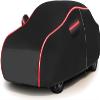 MotorCart Basics Car Cover Waterproof Compatible with Cadillac V Sixteen 2003,Outdoor Full Cover with Sun, All-Weather Rain and Dust Protection with Zip and Wind Cord view 1