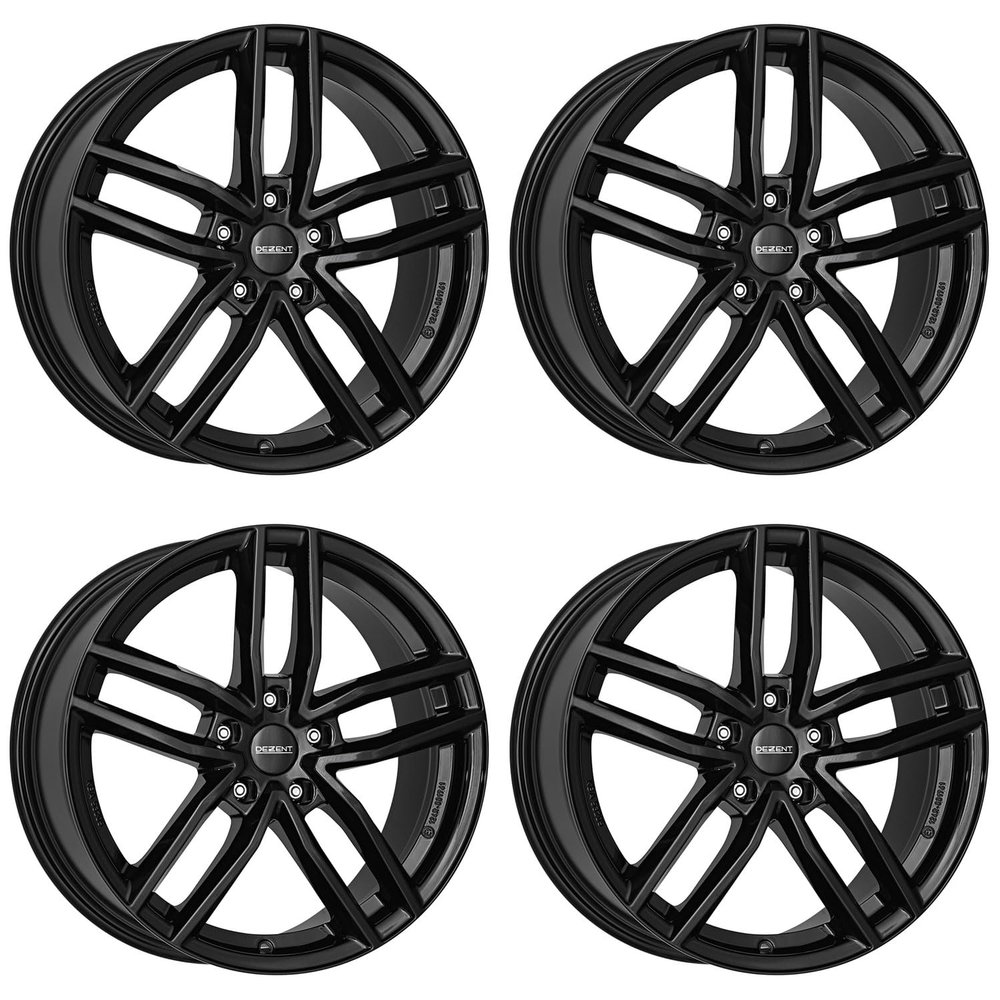4x Dezent alloy rims TR black 7.0Jx17 ET39 5x112 compatible with Aiways U5
