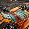 Dreaweet ATV Seat Cover Waterproof Outdoor Four Wheeler Accessories Native American Tribal Horse Seat Covers Universal Fits for Most ATVs Model Scrambler Foreman Rancher Sportsman view 4