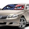 Cool Car Accessories American Flag Eyes Sun Shade for Windshield Reflective UV & Heat Protection Accordion Foldable Lightweight Car Window Shade for SUV Sedan Truck view 3
