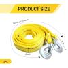 Ferianl Nylon Tow Strap, 2" x 13' ATV Heavy Duty Tow Strap with Hooks, Car Vehicle Heavy Duty Recovery Rope, Universal for Car Truck ATV SUV (Yellow) view 2