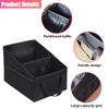 ZIMISI Car Seat Organizer, Collapsible Trunk Organizer with Detachable Divider, Handles and Multiple Pockets, Backseat Car Storage, Passenger Seat Organizer for Front/Back Consoles (Black) view 3