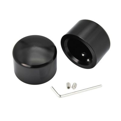 Front Wheel Axle Nut Cover Cap Trim For Harley Sportster 883 XL1200 2PCS