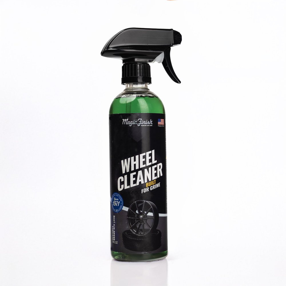 Magic Finish Wheel Cleaner (16 fl oz) Premium Wheel Cleaner Spray for Brake Dust and Grime with Fast Cling Formula Car Cleaning Supplies for Chrome, Alloy, Painted Wheels & Powder-Coated Finishes
