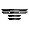 PXENYSS 4Pcs Car Door Sill Protector Strips for VW ID Buzz 2022 2023 2024 2025, Stainless Steel Scuff Guard Plate Welcome Pedal Guard Kick Plates Threshold Cover Accessories,B/Black Titanium Mirror view 1