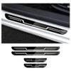 PXENYSS 4Pcs Car Door Sill Protector Strips for VW ID Buzz 2022 2023 2024 2025, Stainless Steel Scuff Guard Plate Welcome Pedal Guard Kick Plates Threshold Cover Accessories,B/Black Titanium Mirror view 2