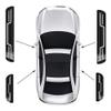 PXENYSS 4Pcs Car Door Sill Protector Strips for VW ID Buzz 2022 2023 2024 2025, Stainless Steel Scuff Guard Plate Welcome Pedal Guard Kick Plates Threshold Cover Accessories,B/Black Titanium Mirror view 3