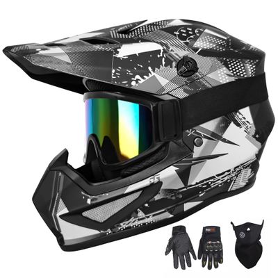 Youth Adult Dirt Bike Helmet DOT Approved Motocross Helmet for ATV BMX
