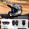 Youth Adult Dirt Bike Helmet DOT Approved Motocross Helmet for ATV BMX view 3