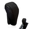 MOXRUQ Car Gear Shift Cover, Leather Gear Shifter Stick Protector, Anti-Slip Breathable Shift Knob Protector Cover, Fashion Interior Modified Accessories, Universal for Most Cars SUVs Trucks (Black) view 1
