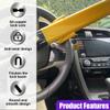 ZIMISI Car Steering Wheel Lock, Adjustable Length Heavy Duty Wheel Lock with 2 Keys, Double Hooks Security Anti-Theft Car Device for Most Cars, SUVs, Trucks, Pickups (Yellow) view 4
