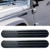 Haiyou 2pcs USA American Metal Flag Auto Emblem - 3D Decal Sticker for Cars Trucks Suvs Motorcycles - Black Patriotic Badge view 1