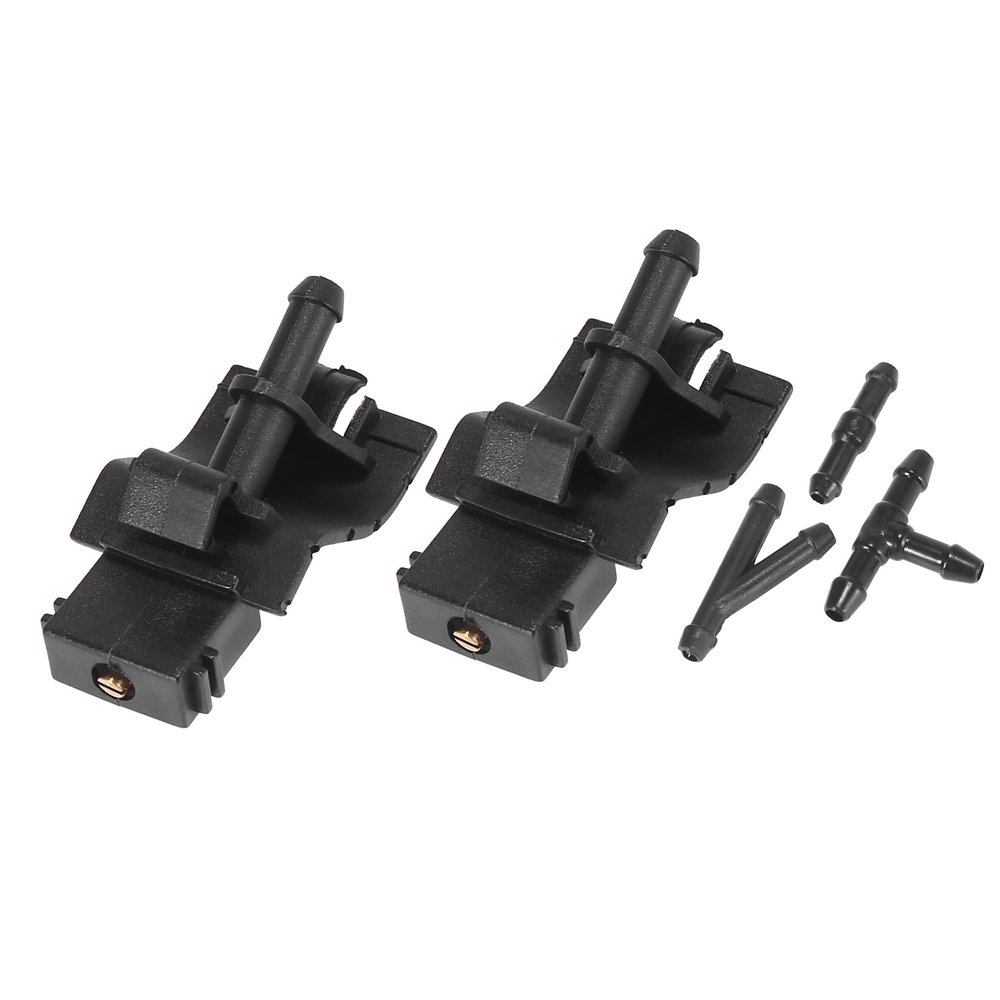 Edinstry Front Windshield Washer Nozzle Kit with Hose Connectors Replacement for Toyota RAV4 4Runner Corolla Highlander Matrix Scion tC xB xD OE 85381-12300