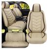 ACDY Car Seat Covers Fit for Chrysler Voyager 2000-2026, Stylish Sport Seat Covers, Waterproof Wear-Resistant Premium Nappa Leather Car Seat Cover.(Full Set/Beige) view 1