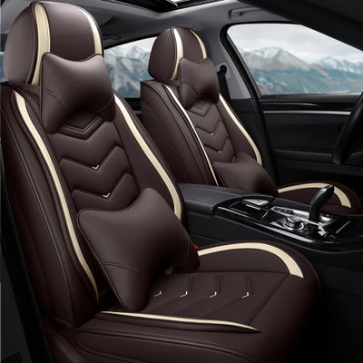 ACDY Car Seat Covers Fit for Nissan sentra 2000-2026, Stylish Sport Seat Covers, Waterproof Wear-Resistant Premium Nappa Leather Car Seat Cover.(2 Pcs Front with Pillow/Coffee Color)