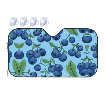 Delicious Blueberries Small Car Windshield Sunshade - efficient Heat Insulation and Cooling, Foldable and Portable for Storage
