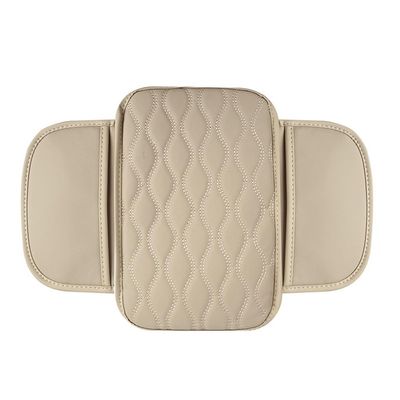 LCYFDC Car Armrest Pad for Genesis GV80 GV70 SUV GV60, Waterproof Center Console Cushion Pad Cover Armrest Storage Box Mat Protection Interior Accessories,A-Beige
