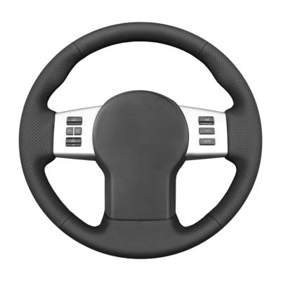 Fit for Nissan Frontier 2005-2021,Hand Sewn Steering Wheel Cover,Black Steering Wheel Cover Leather Breathable,Used in All Seasons