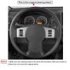 Fit for Nissan Frontier 2005-2021,Hand Sewn Steering Wheel Cover,Black Steering Wheel Cover Leather Breathable,Used in All Seasons view 3