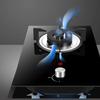 Burner Gas Cooker gas hob 4.8KW Built-in Gas Stove 6mm Black Crystal Explosion-proof Glass Panel Cooktop Hob With Safety Child Lock Knob & Accidental Flameout Protection(Ng) view 3