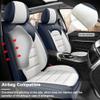 AFUNTIO for Pickup Truck GMC Canyon 2004-2024 2025 Seat Covers,Car Seat Cover Protector,Waterproof Front Car Seat Covers(Luxury-Blue&White) view 3