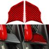Real Quality Soft Carbon Fiber Rearview Mirror Base Trim Panel Sticker Exterior Compatible With Ford Explorer 2020 2021 2022 2023 Accessories Red view 1