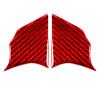 Real Quality Soft Carbon Fiber Rearview Mirror Base Trim Panel Sticker Exterior Compatible With Ford Explorer 2020 2021 2022 2023 Accessories Red view 2