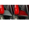 Real Quality Soft Carbon Fiber Rearview Mirror Base Trim Panel Sticker Exterior Compatible With Ford Explorer 2020 2021 2022 2023 Accessories Red view 3