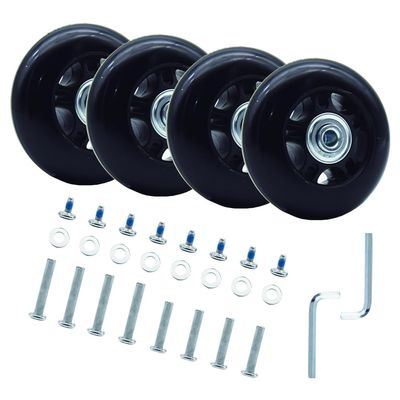 Ruidee 4 Pcs Luggage Suitcase Replacement Wheels 70x24mm Wear-Resistant Luggage Wheels Rubber Rotating Wheel Low Noise for Trolley Travel Case Carry-on Roller Bag (SXL/70x24mm)