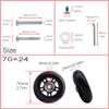 Ruidee 4 Pcs Luggage Suitcase Replacement Wheels 70x24mm Wear-Resistant Luggage Wheels Rubber Rotating Wheel Low Noise for Trolley Travel Case Carry-on Roller Bag (SXL/70x24mm) view 2