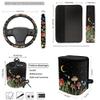 gearider Mushroom Car Seat Cover Full Set with Steering Wheel Cover Seatbelt Pads Car Cup Mat Flower Auto Garbage Bin Keychain USA Flag Air Vent Storage Pouch, 12 PCS view 4
