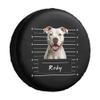 Bad Dogo Argentino Dog Decor Black Spare Tire Cover Bad Dog Wheel Tire Cover Fit for Car, SUV, Rv, Trailer, Truck, Protects Against Dust, Sun and Increases the Life of Tyres, 14-18 Inches view 1
