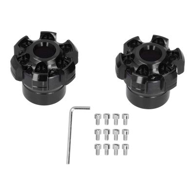 Glomora 2PCS Wheel Fork Frame Sliders,Crash Protection CNC Aluminium Alloy Universal Front Fork Wheel Crash Protector Cups Fit for Motorcycles Bikes (Black)
